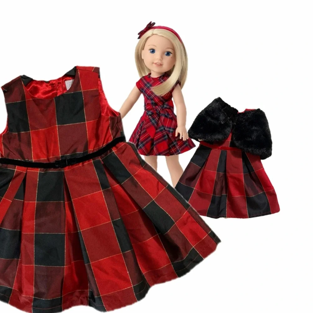 Adorable!! Children’s Place Dress 12-18 mnth & Doll Dress American Girl Sz